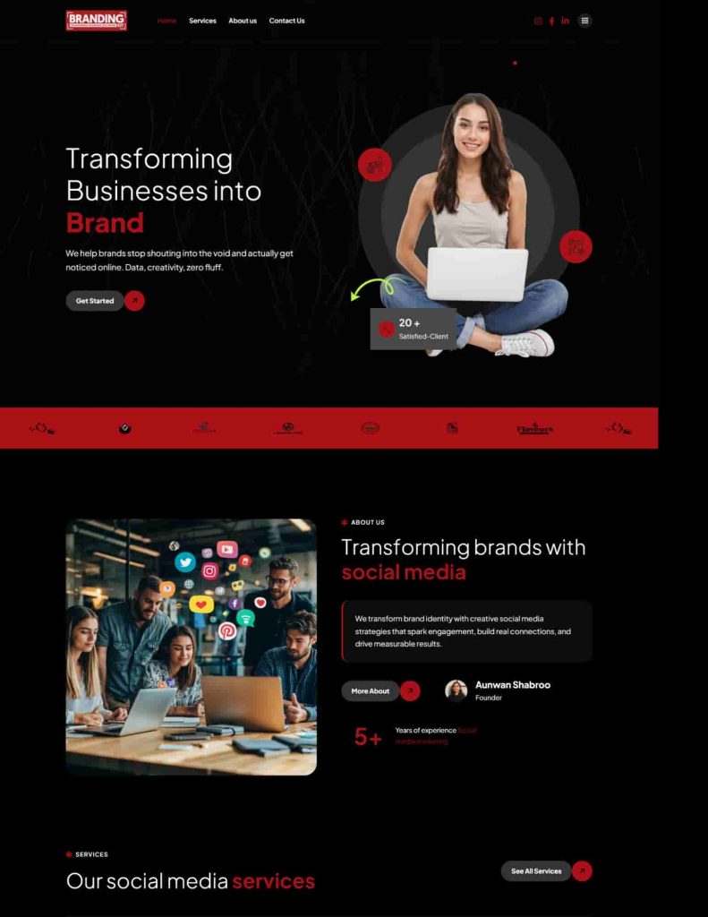 website design for digital marketing agency